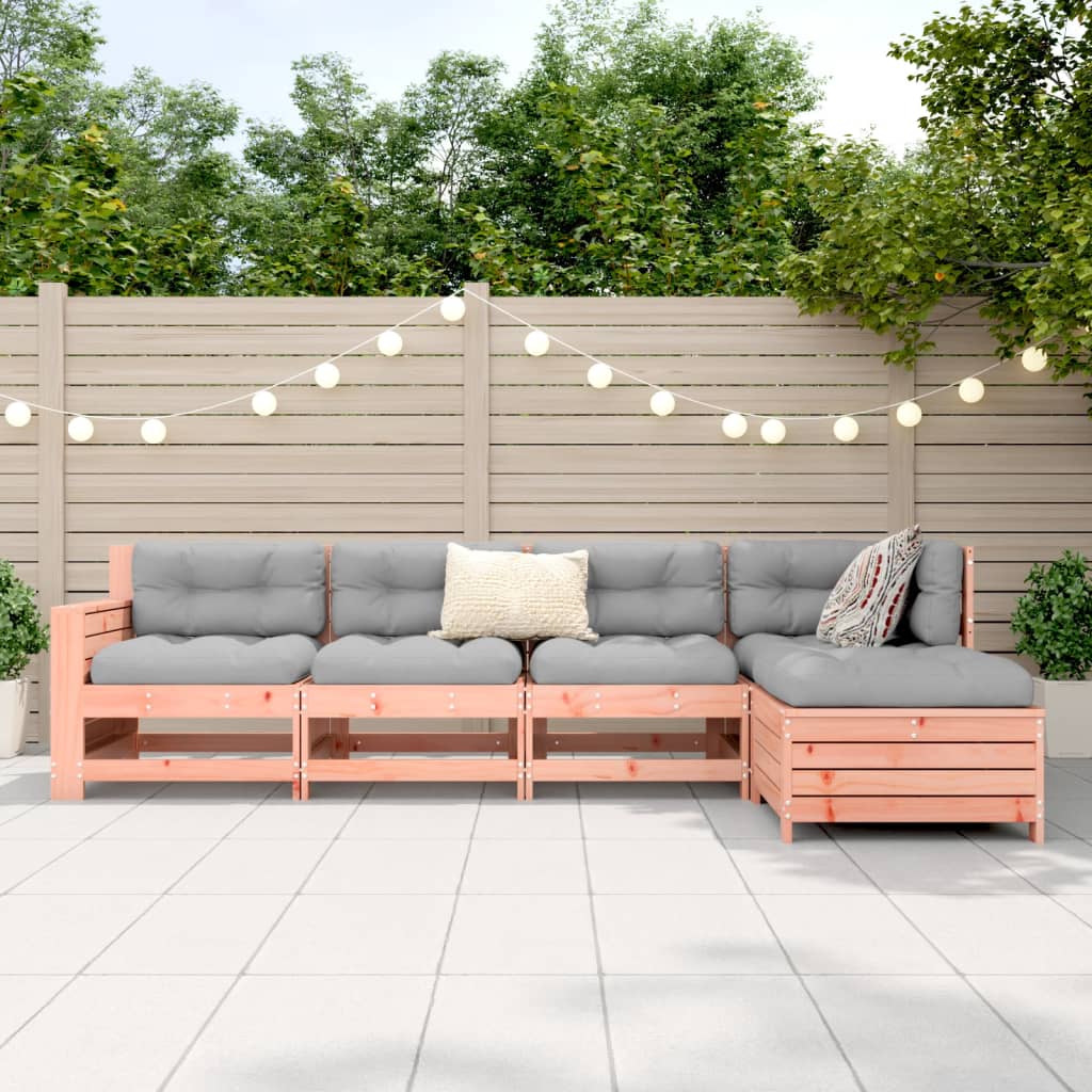 5 Piece Garden Sofa Set Solid Wood Douglas Fir