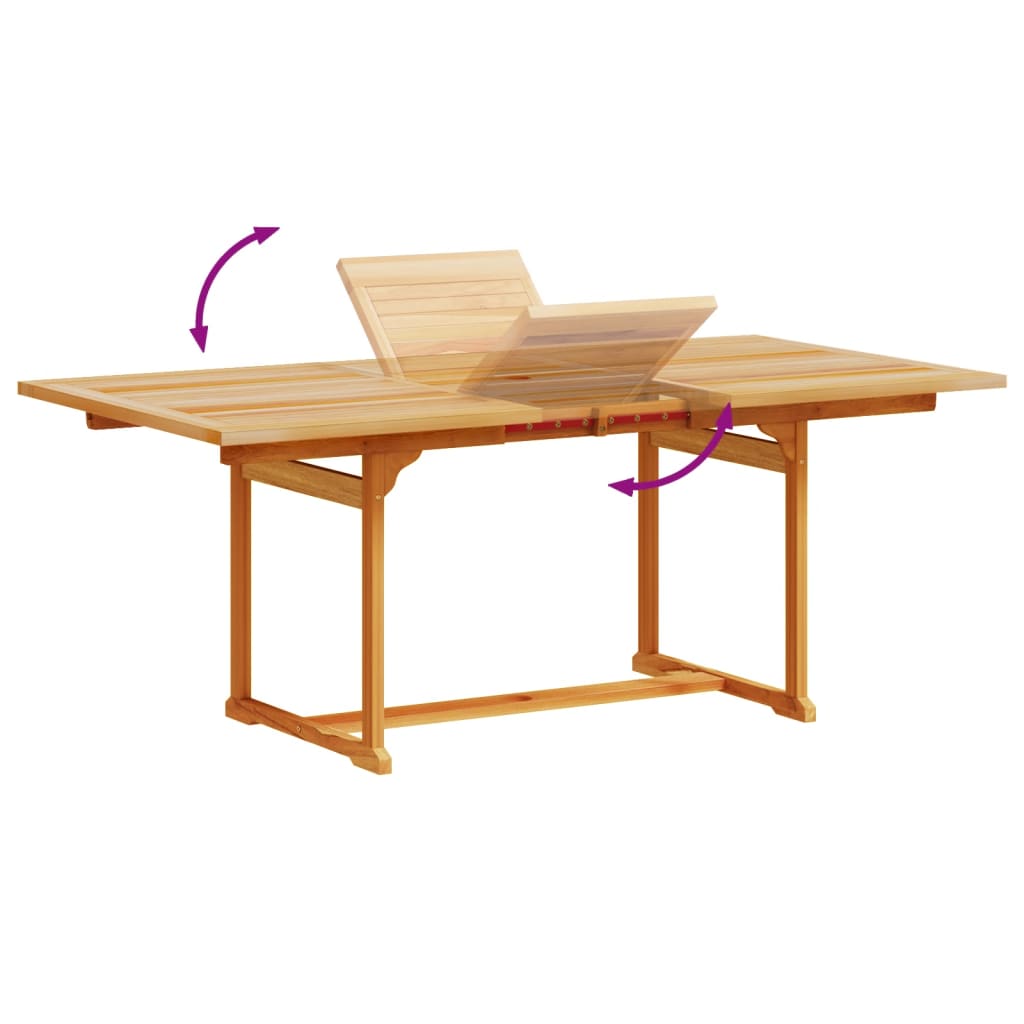 5 Piece Garden Dining Set Solid Wood Acacia and Textilene