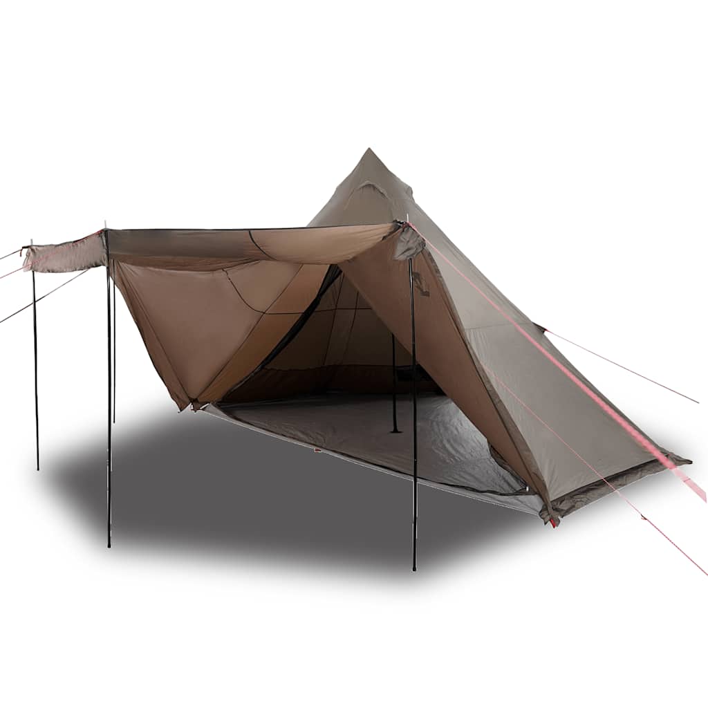 Family Tent Tipi 8-Person Brown Waterproof