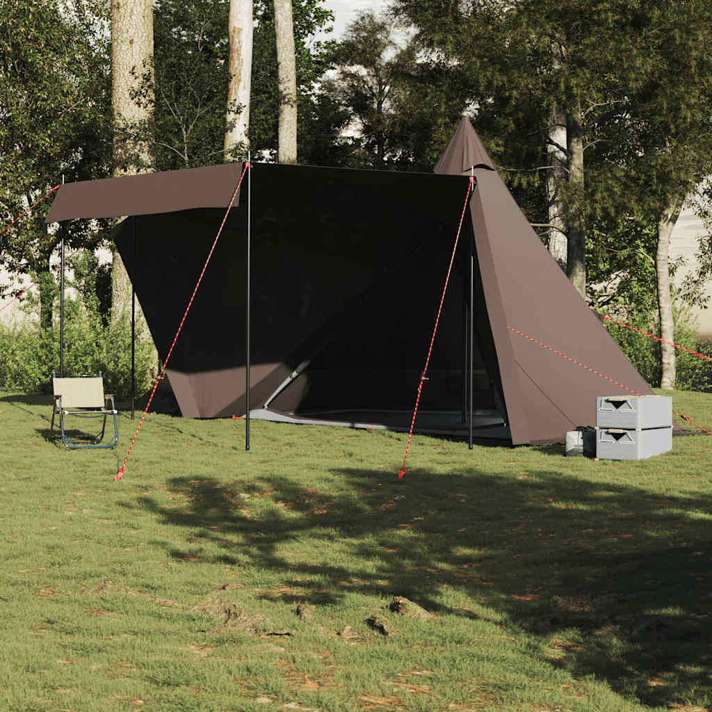 Family Tent Tipi 8-Person Brown Waterproof