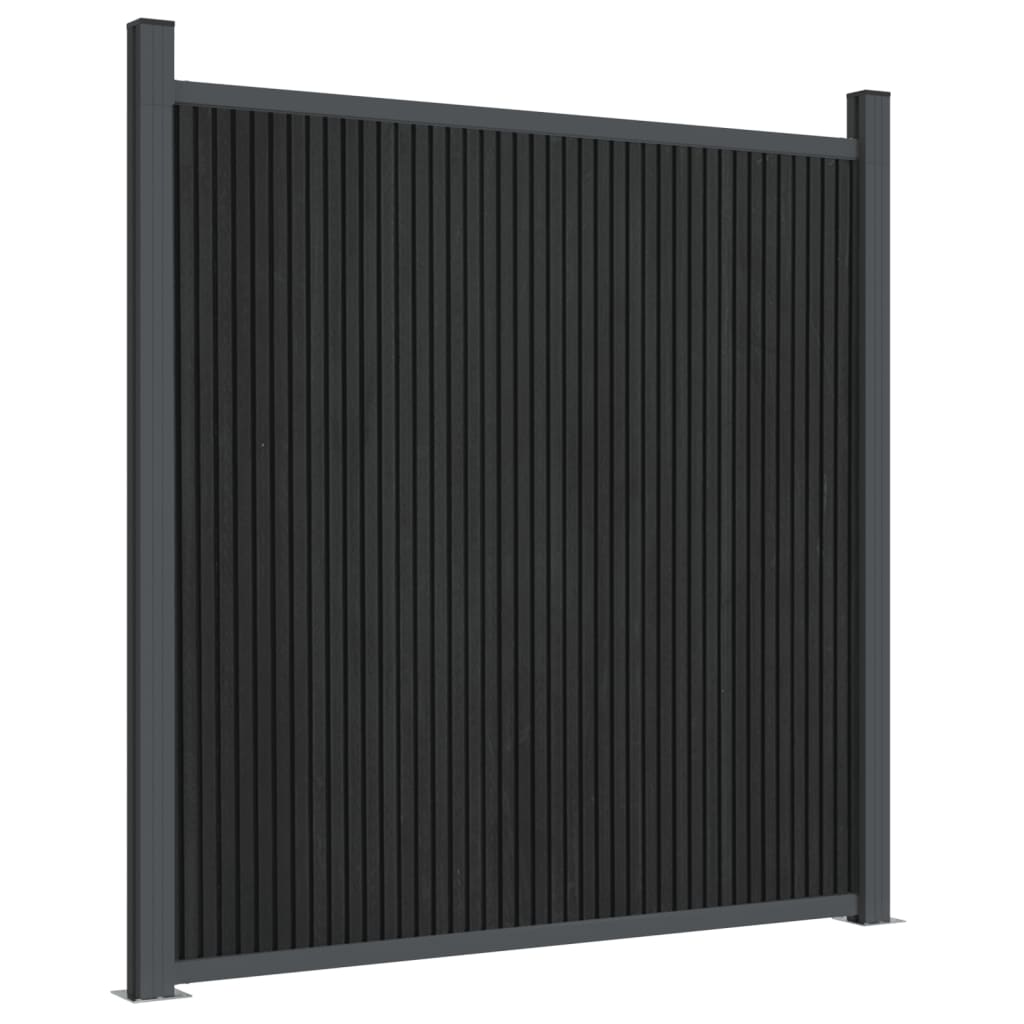 Fence Panel Grey 353x186 cm WPC