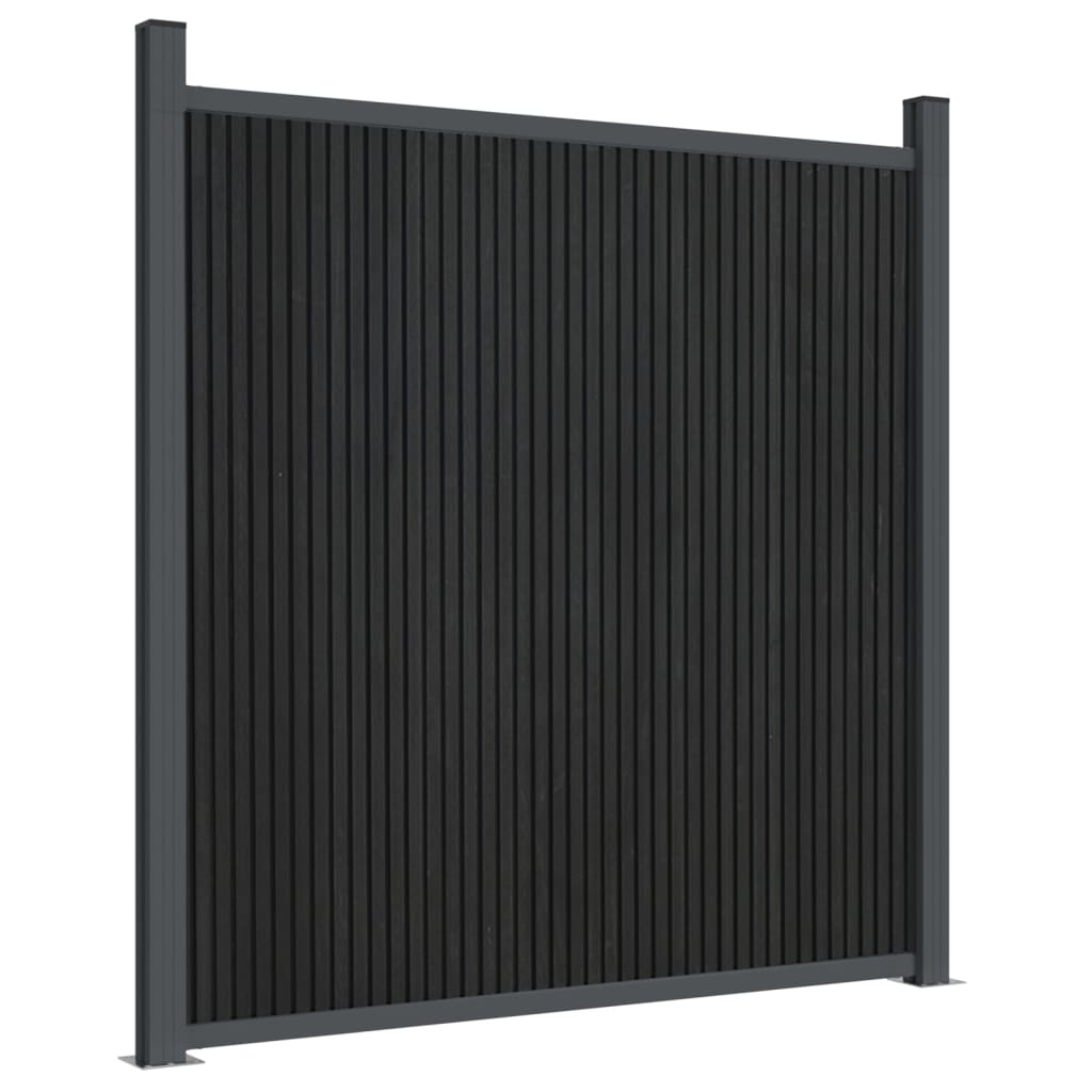Fence Panel Grey 526x186 cm WPC