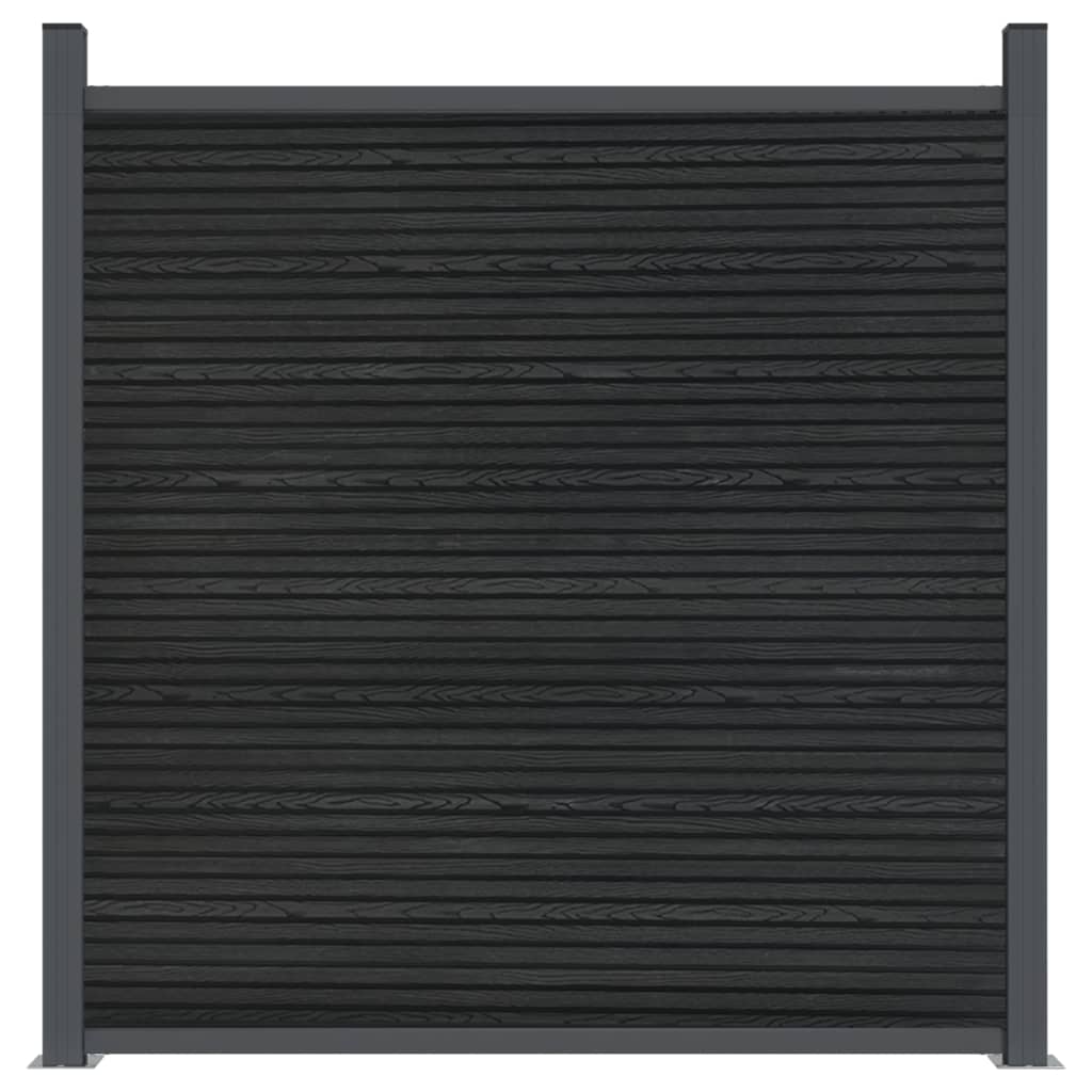 Fence Panel Grey 526x186 cm WPC