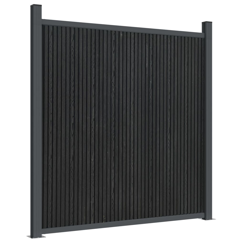 Fence Panel Grey 526x186 cm WPC