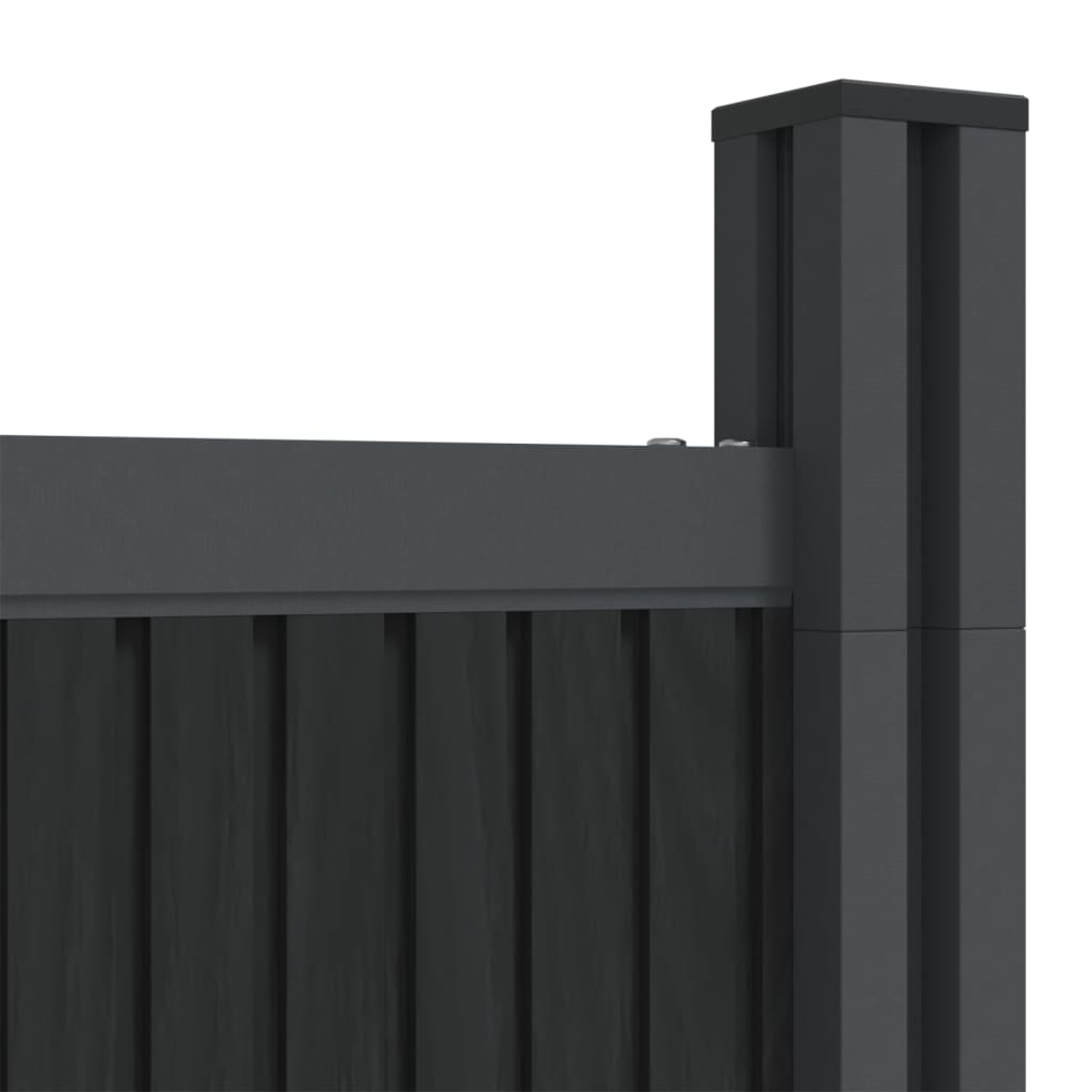 Fence Panel Grey 526x186 cm WPC