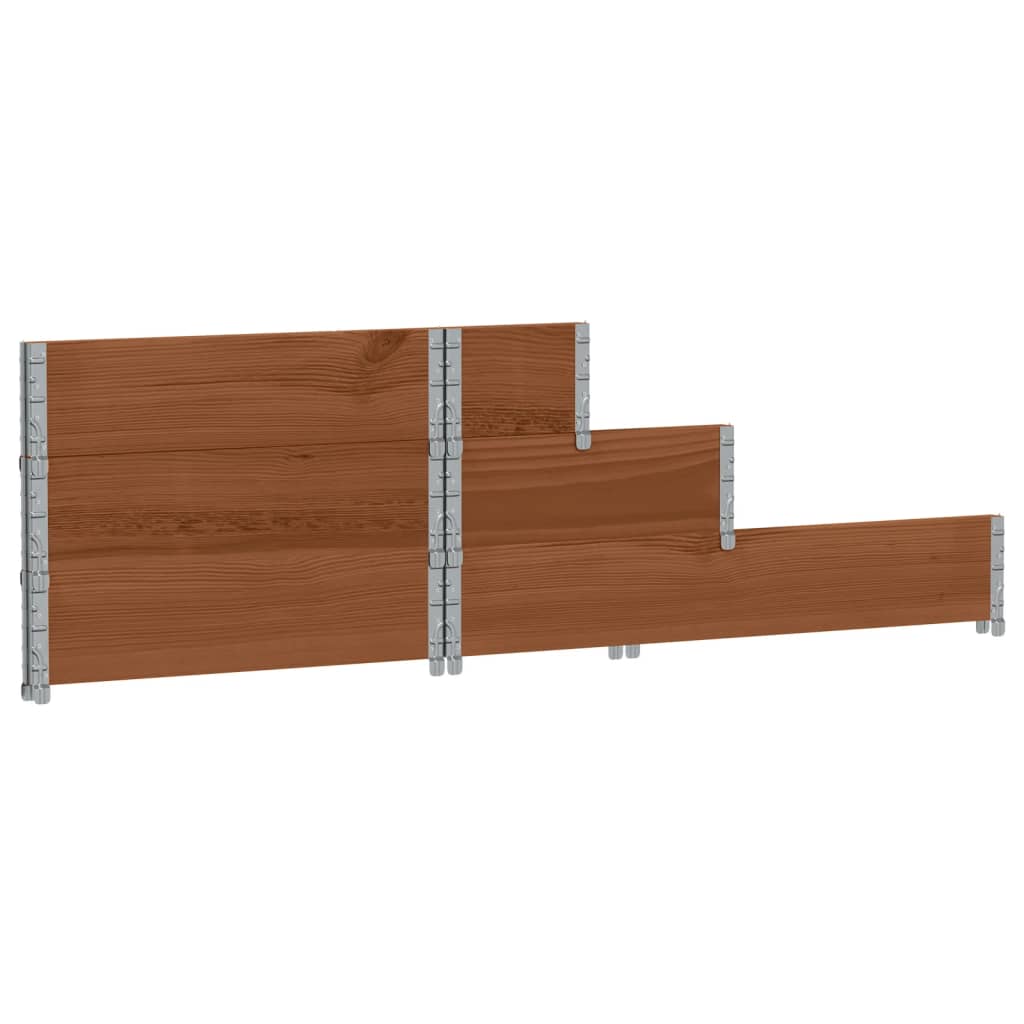 3-Tier Raised Bed Brown 120x80 cm Solid Wood Pine