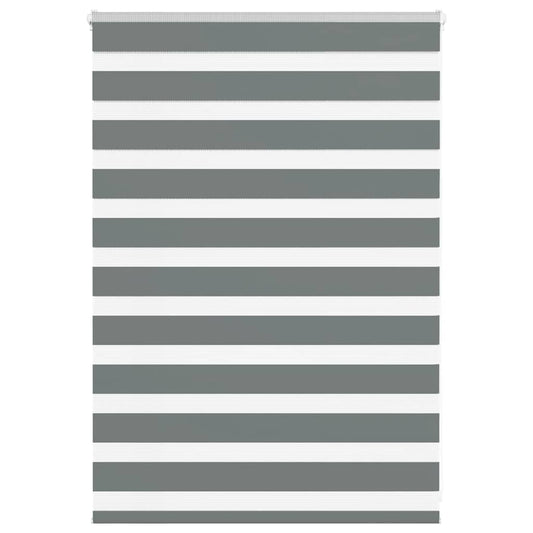 Zebra Blind Dark Grey 100x100 cm Fabric Width 95.9 cm Polyester