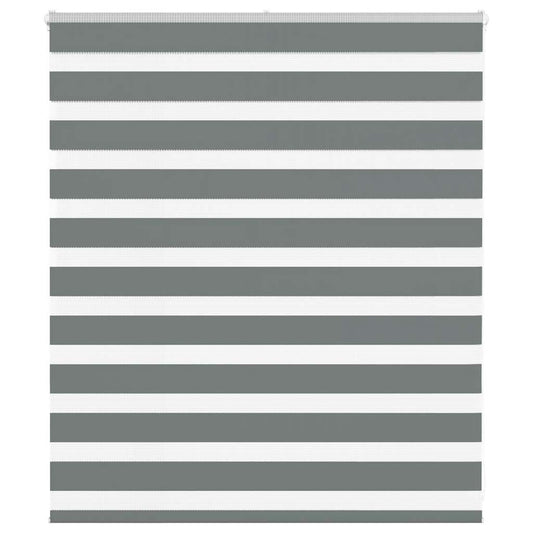 Zebra Blind Dark Grey 130x100 cm Fabric Width 125.9 cm Polyester