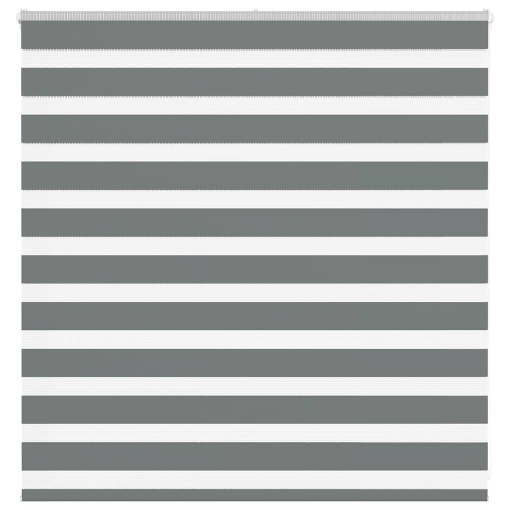 Zebra Blind Dark Grey 145x100 cm Fabric Width 140.9 cm Polyester