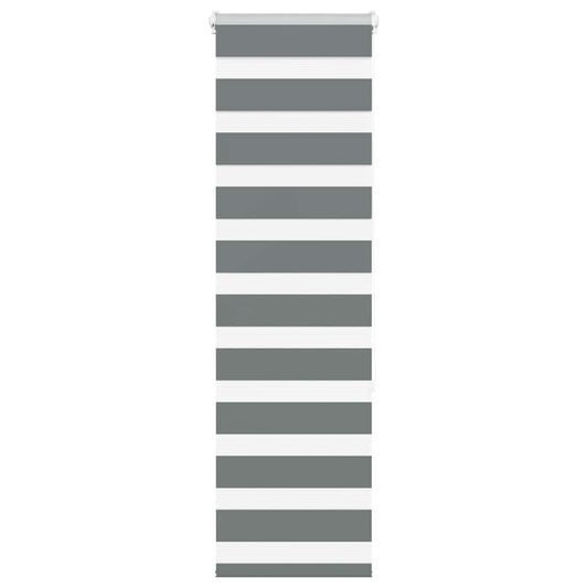 Zebra Blind Dark Grey 50x150 cm Fabric Width 45.9 cm Polyester