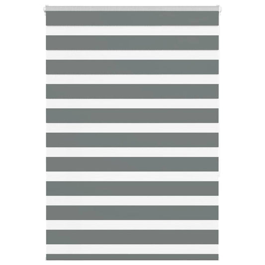 Zebra Blind Dark Grey 100x150 cm Fabric Width 95.9 cm Polyester