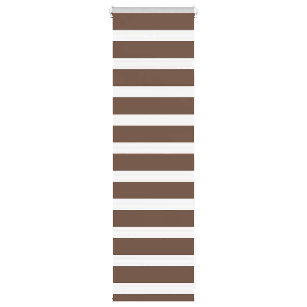 Zebra Blind Brown 50x100 cm Fabric Width 45.9 cm Polyester