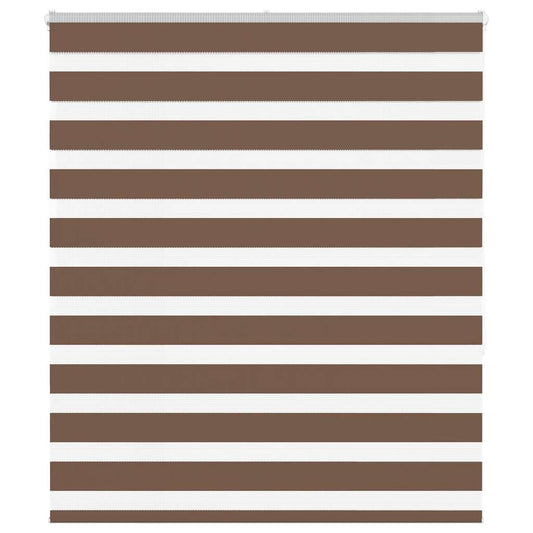 Zebra Blind Brown 125x150 cm Fabric Width 120.9 cm Polyester