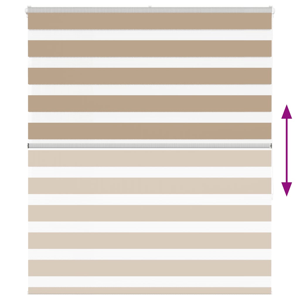 Zebra Blind Sand Brown 135x150 cm Fabric Width 130.9 cm Polyester
