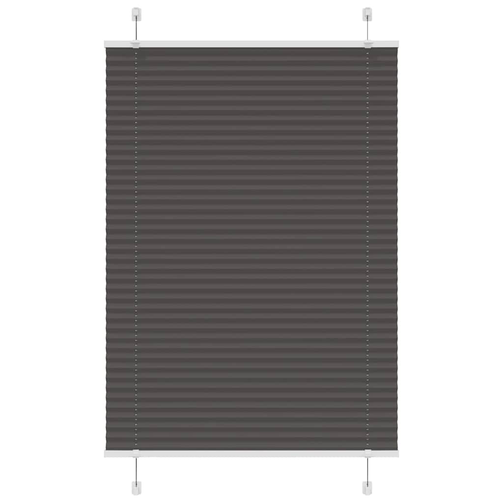 Pleated Blind Black 100x150 cm Fabric Width 99.4 cm Polyester