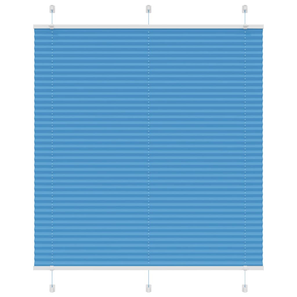 Pleated Blind Blue 115x150 cm Fabric Width 114.4 cm Polyester