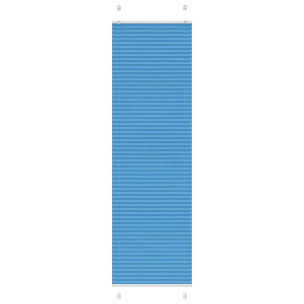 Pleated Blind Blue 60x200 cm Fabric Width 59.4 cm Polyester