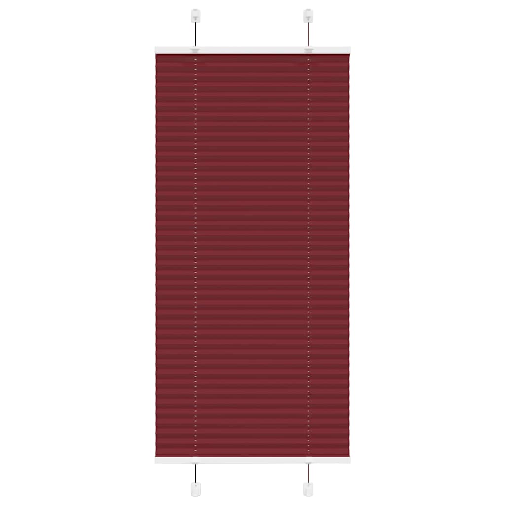 Pleated Blind Bordeaux Red 55x150 cm Fabric Width 54.4 cm Polyester