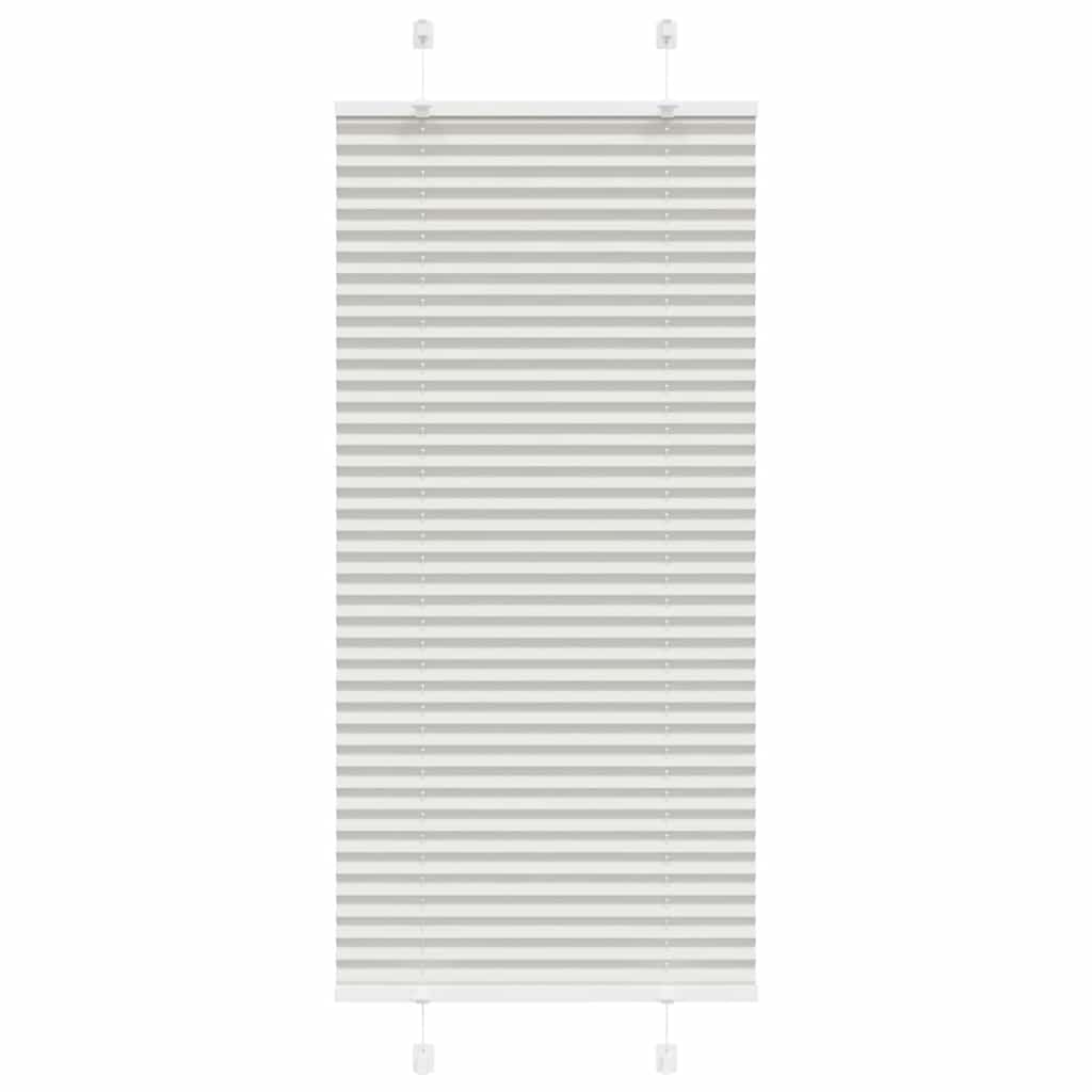 Pleated Blind Light Grey 60x100 cm Fabric Width 59.4 cm Polyester