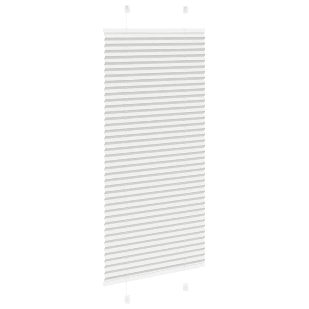 Pleated Blind Light Grey 60x100 cm Fabric Width 59.4 cm Polyester