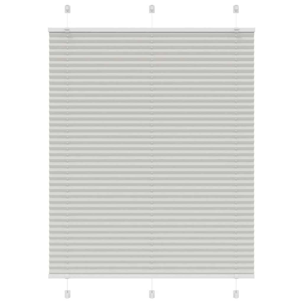 Pleated Blind Light Grey 110x150 cm Fabric Width 109.4 cm Polyester