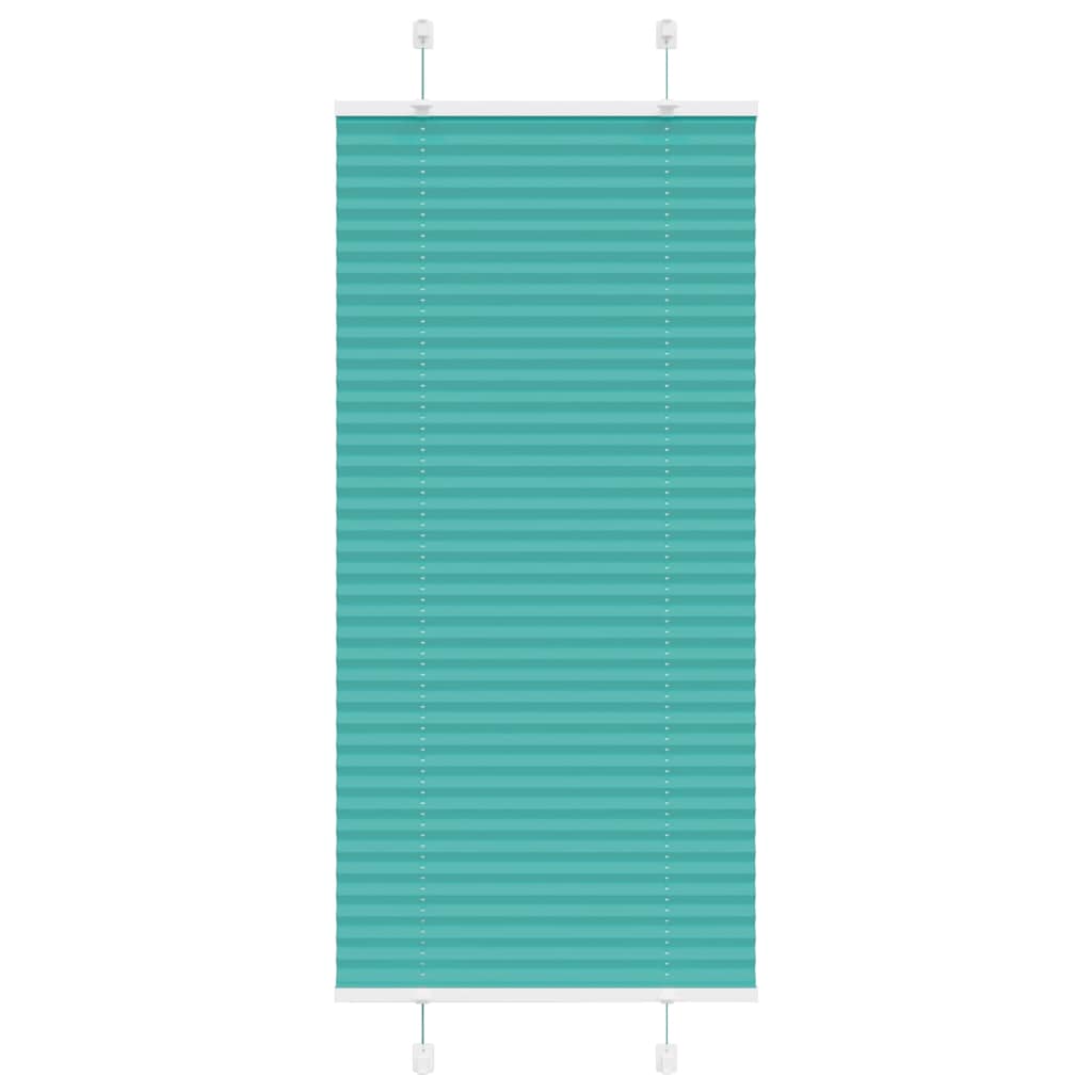 Pleated Blind Petrol Green 60x100 cm Fabric Width 59.4 cm Polyester