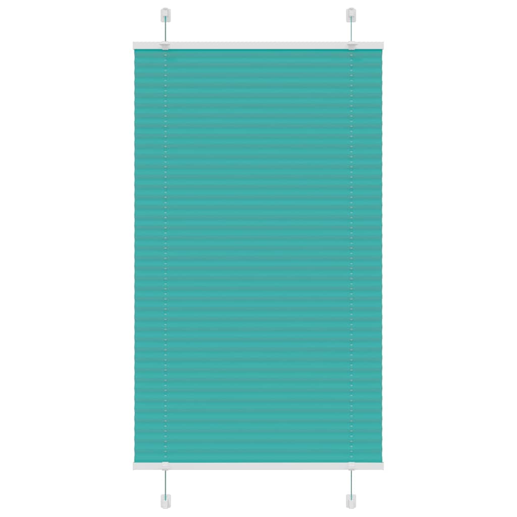 Pleated Blind Petrol Green 80x100 cm Fabric Width 79.4 cm Polyester