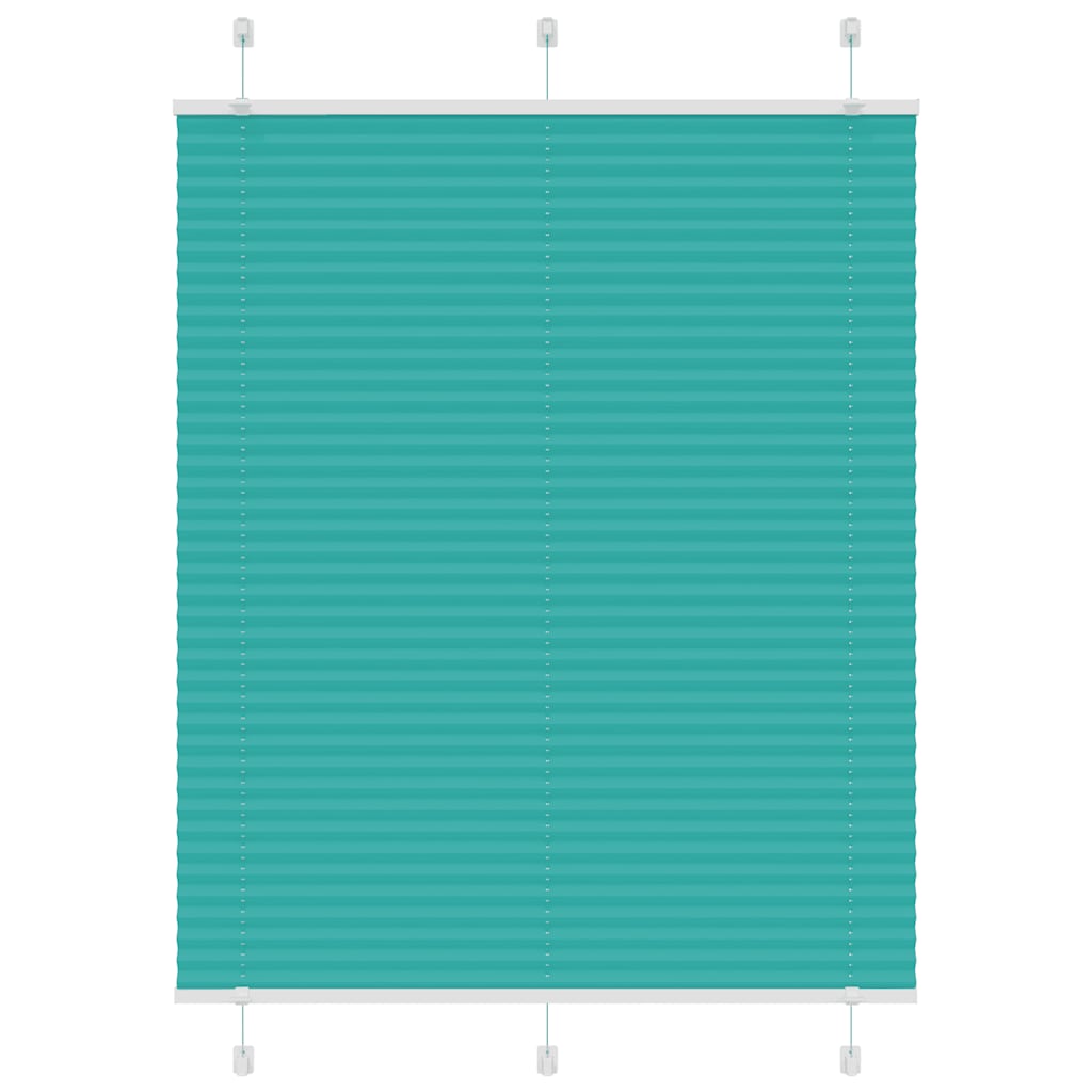 Pleated Blind Petrol Green 105x100 cm Fabric Width 104.4 cm Polyester