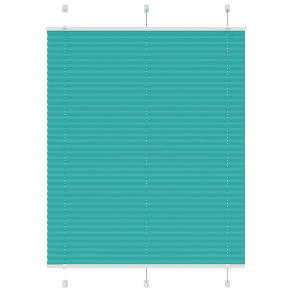 Pleated Blind Petrol Green 110x150 cm Fabric Width 109.4 cm Polyester