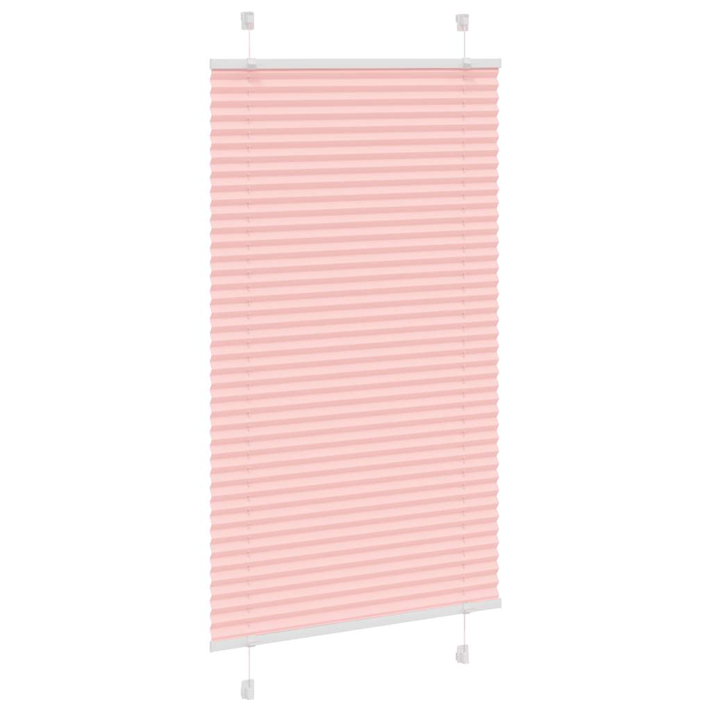 Pleated Blind Pink 75x100 cm Fabric Width 74.4 cm Polyester