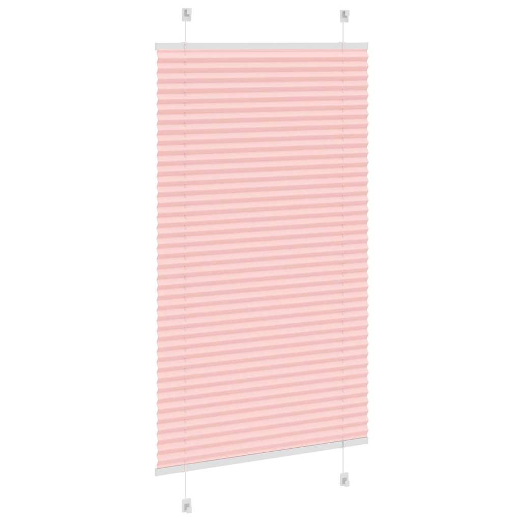 Pleated Blind Pink 75x100 cm Fabric Width 74.4 cm Polyester