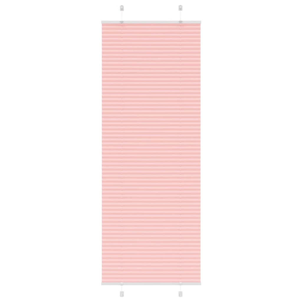 Pleated Blind Pink 80x200 cm Fabric Width 79.4 cm Polyester
