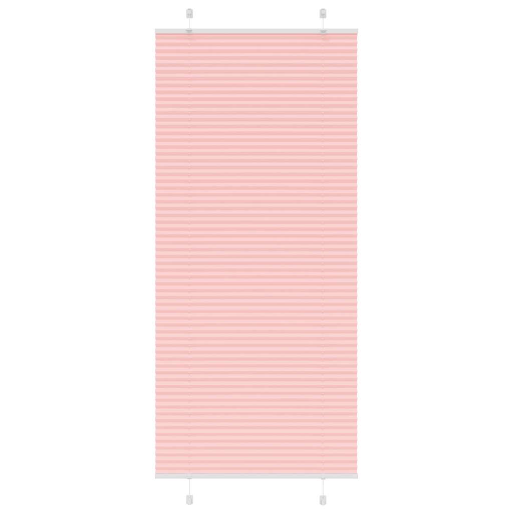 Pleated Blind Pink 90x200 cm Fabric Width 89.4 cm Polyester