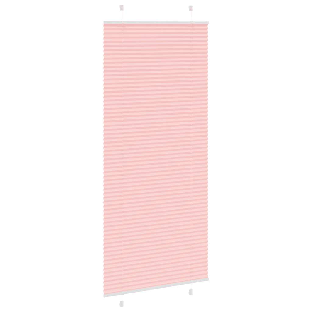 Pleated Blind Pink 90x200 cm Fabric Width 89.4 cm Polyester