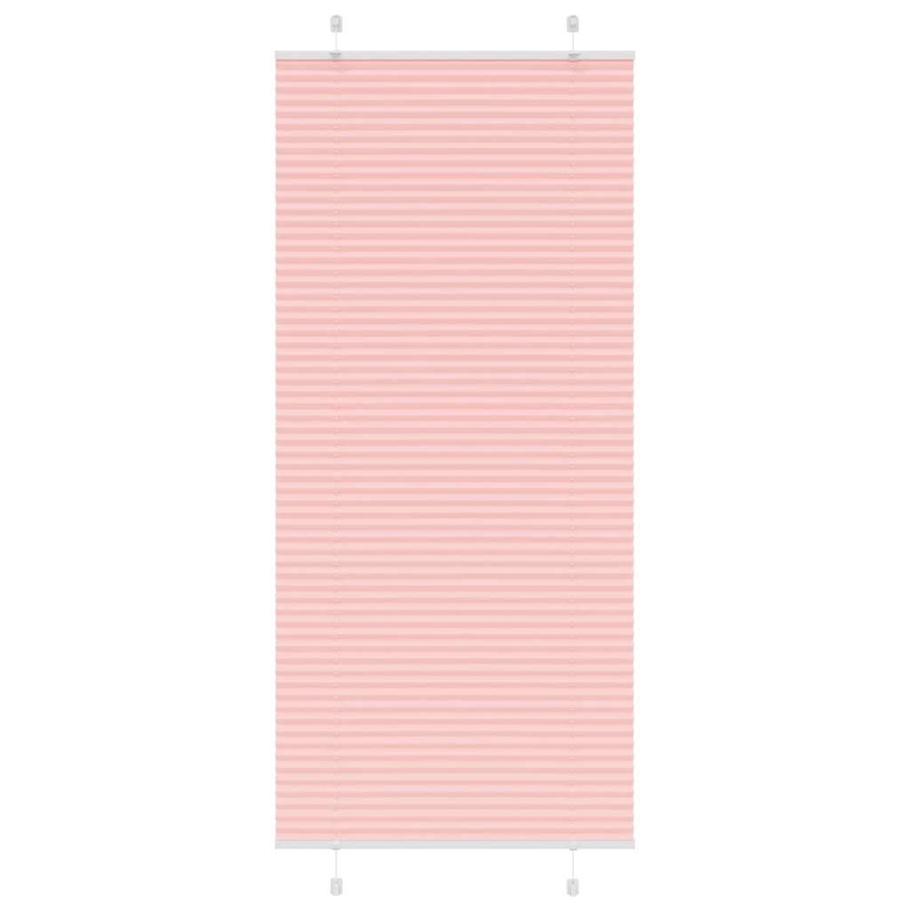 Pleated Blind Pink 95x200 cm Fabric Width 94.4 cm Polyester