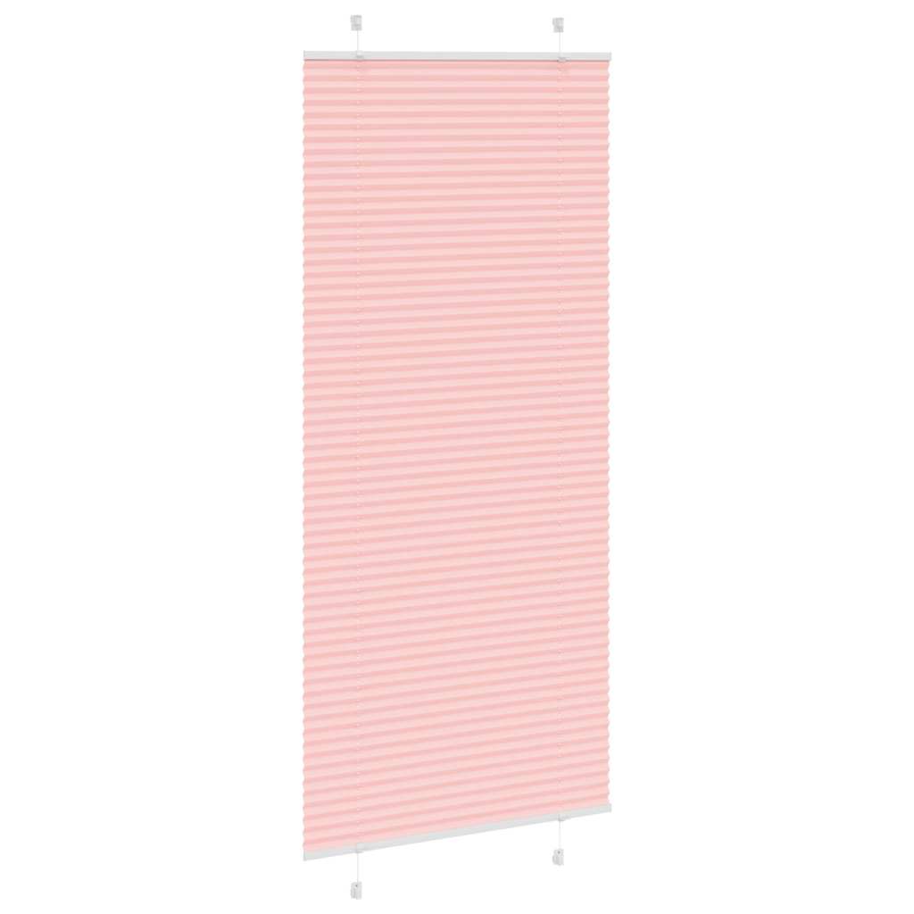 Pleated Blind Pink 95x200 cm Fabric Width 94.4 cm Polyester