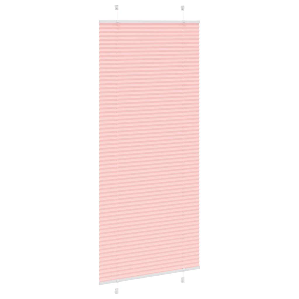 Pleated Blind Pink 95x200 cm Fabric Width 94.4 cm Polyester