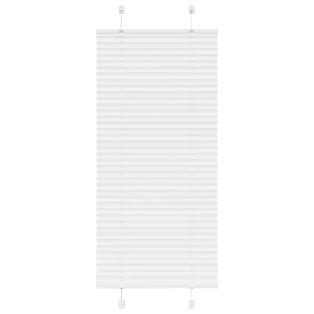 Pleated Blind White 55x100 cm Fabric Width 54.4 cm Polyester