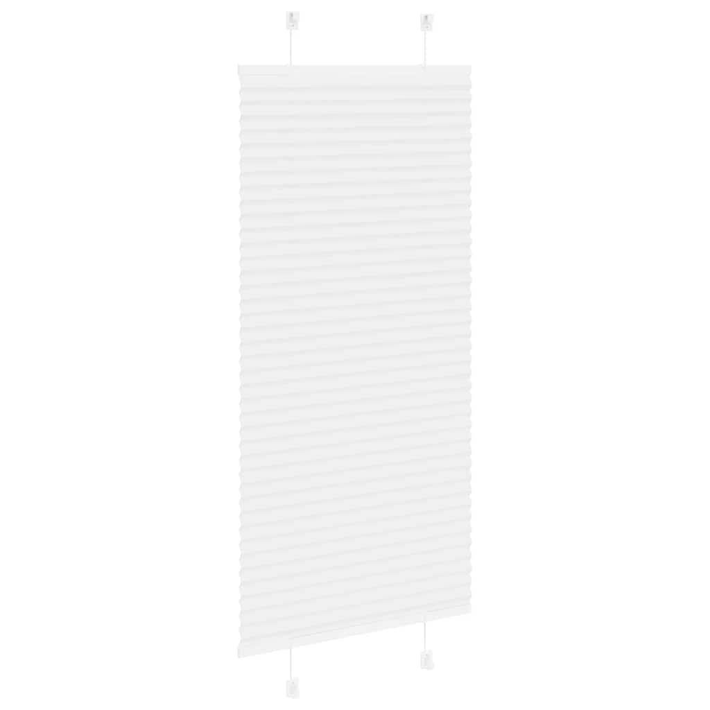 Pleated Blind White 60x100 cm Fabric Width 59.4 cm Polyester