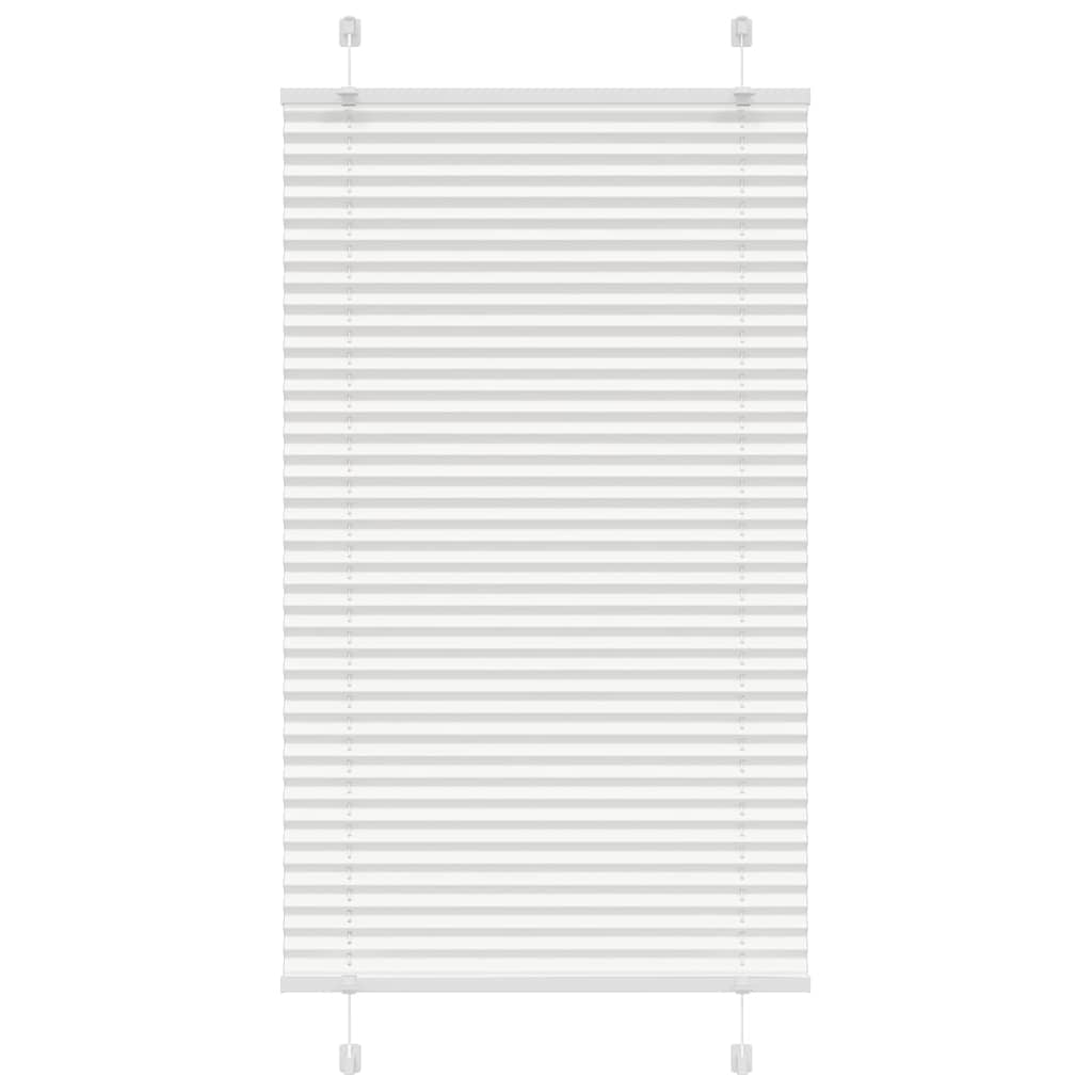 Pleated Blind White 70x100 cm Fabric Width 69.4 cm Polyester