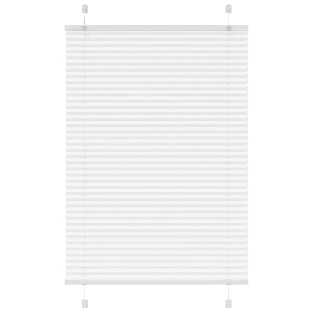 Pleated Blind White 95x100 cm Fabric Width 94.4 cm Polyester