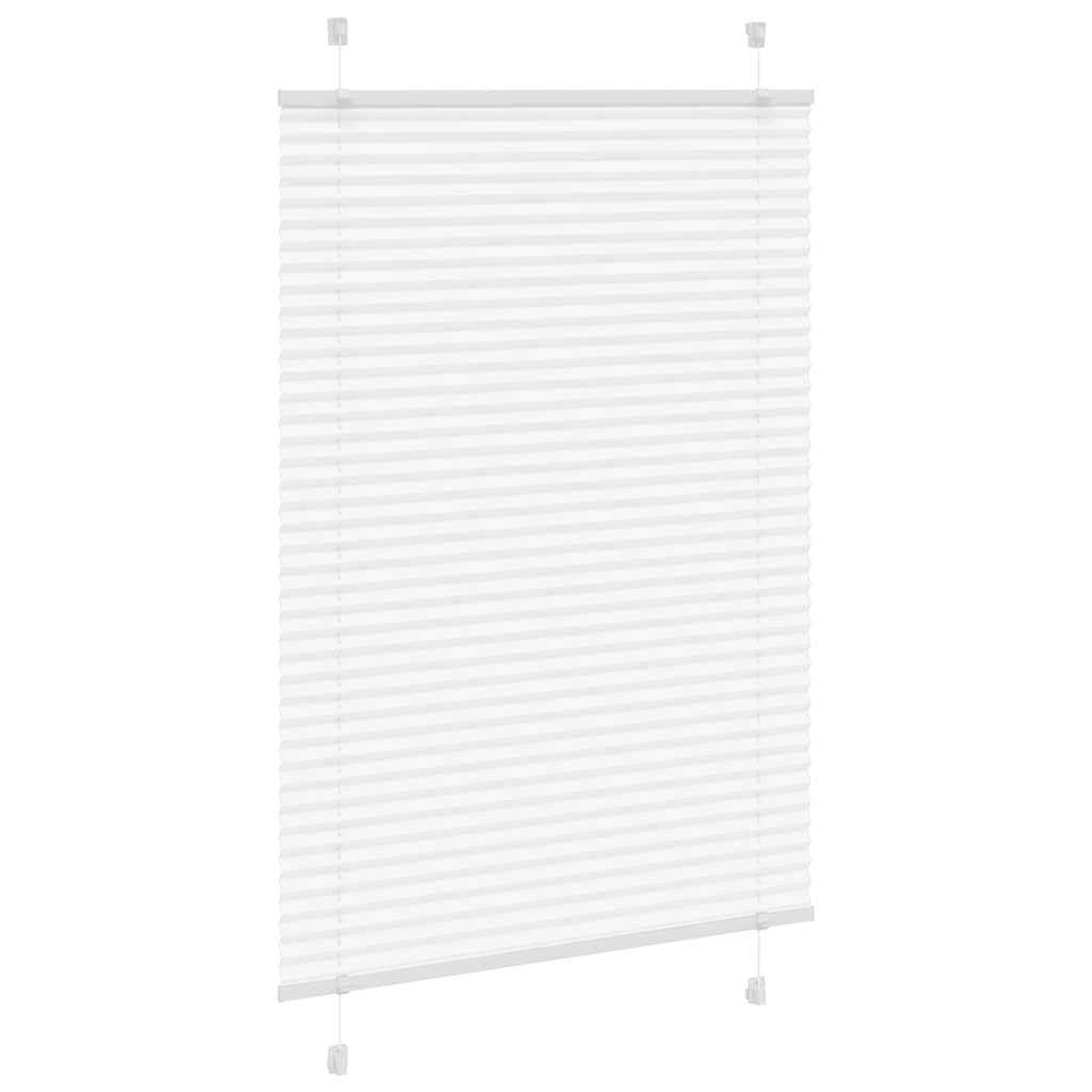 Pleated Blind White 95x100 cm Fabric Width 94.4 cm Polyester