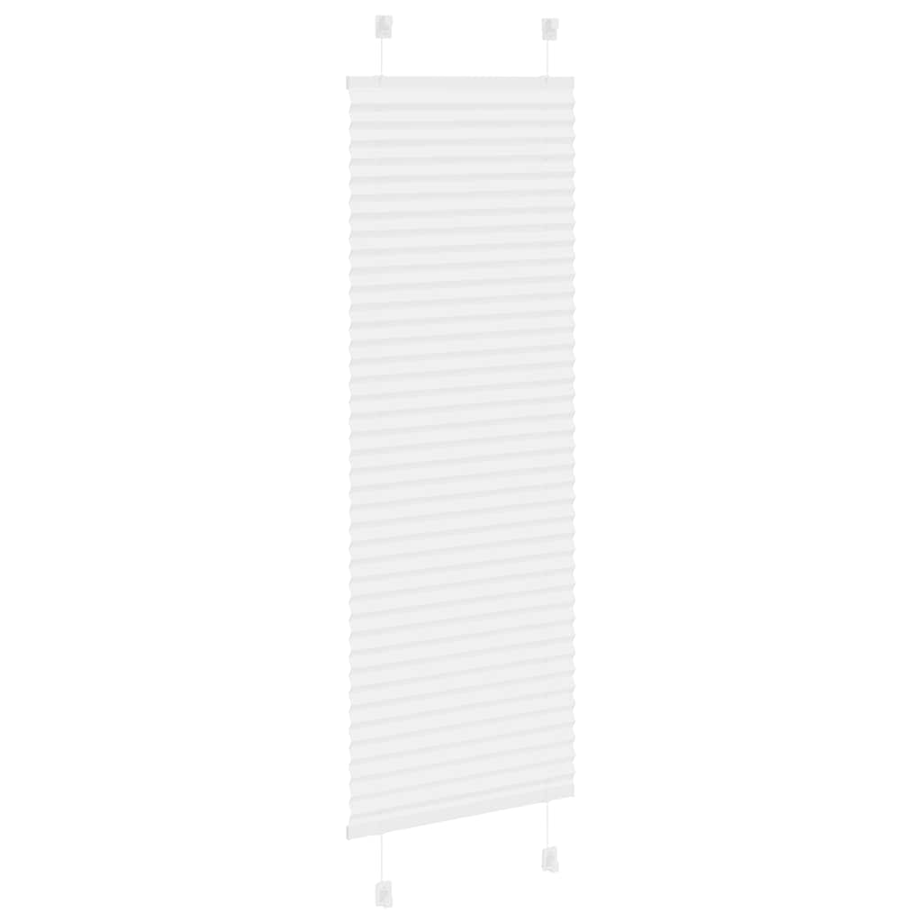 Pleated Blind White 40x150 cm Fabric Width 39.4 cm Polyester