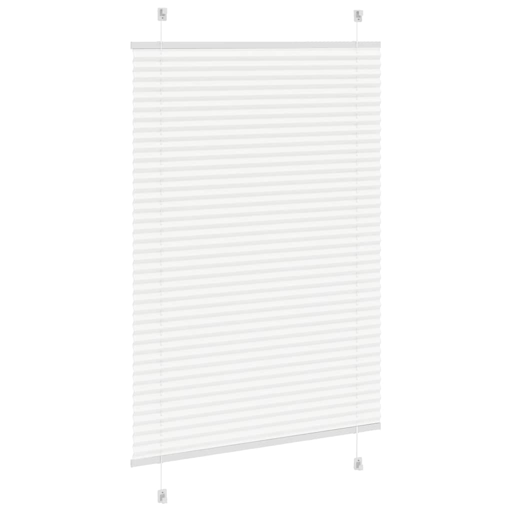 Pleated Blind White 95x150 cm Fabric Width 94.4 cm Polyester