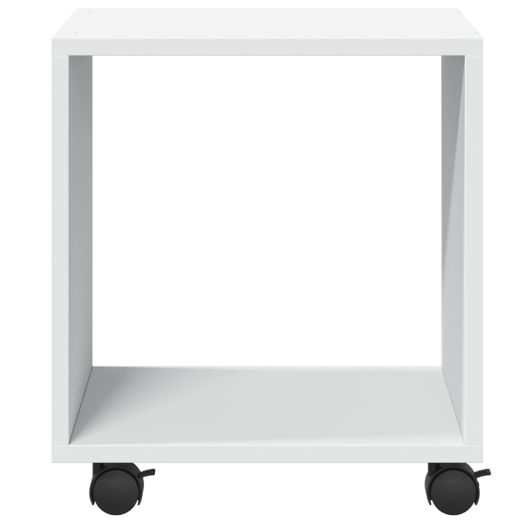Rolling Cabinet White 37x33x42.5 cm Engineered Wood