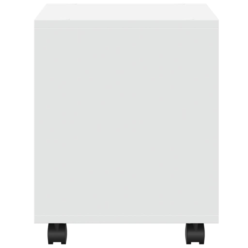 Rolling Cabinet White 37x33x42.5 cm Engineered Wood