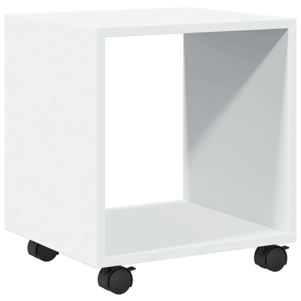 Rolling Cabinet White 37x33x42.5 cm Engineered Wood