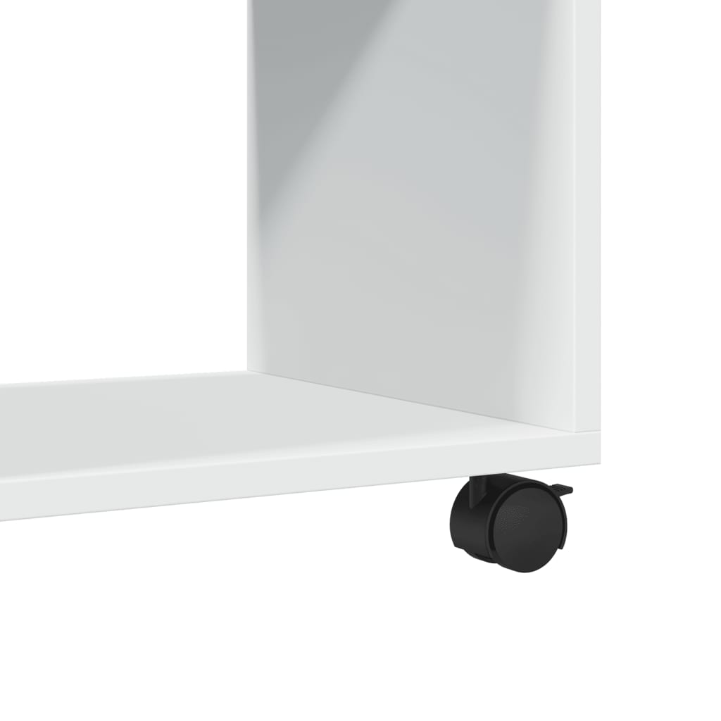 Rolling Cabinet White 37x33x42.5 cm Engineered Wood