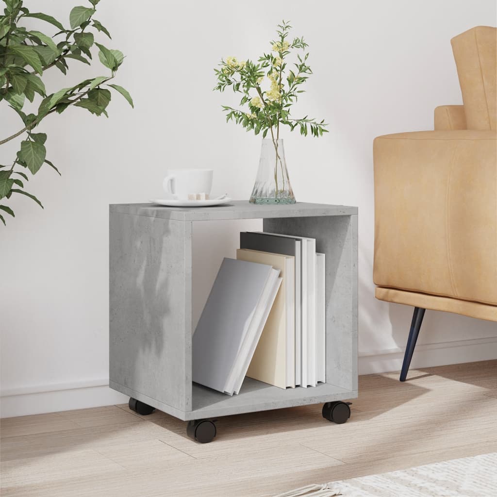 Rolling Cabinet Concrete Grey 37x33x42.5 cm Engineered Wood