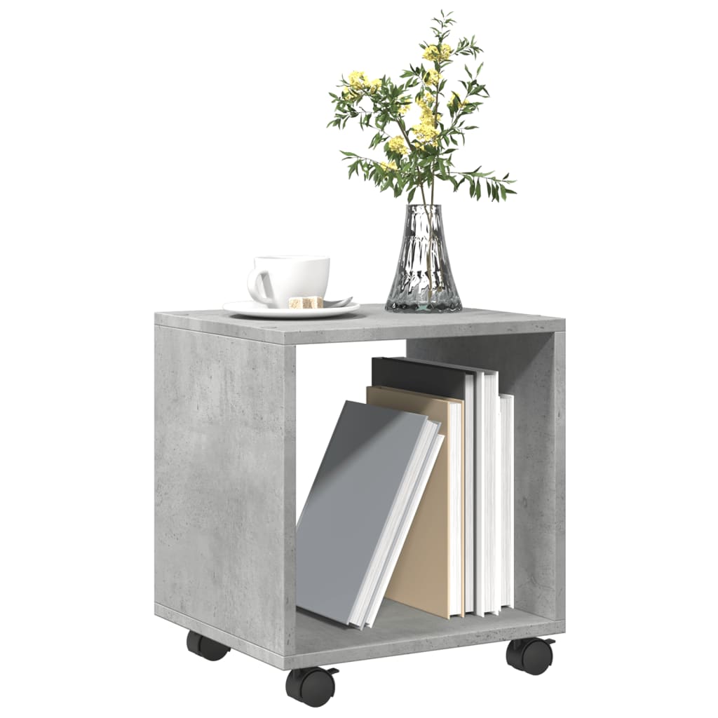 Rolling Cabinet Concrete Grey 37x33x42.5 cm Engineered Wood
